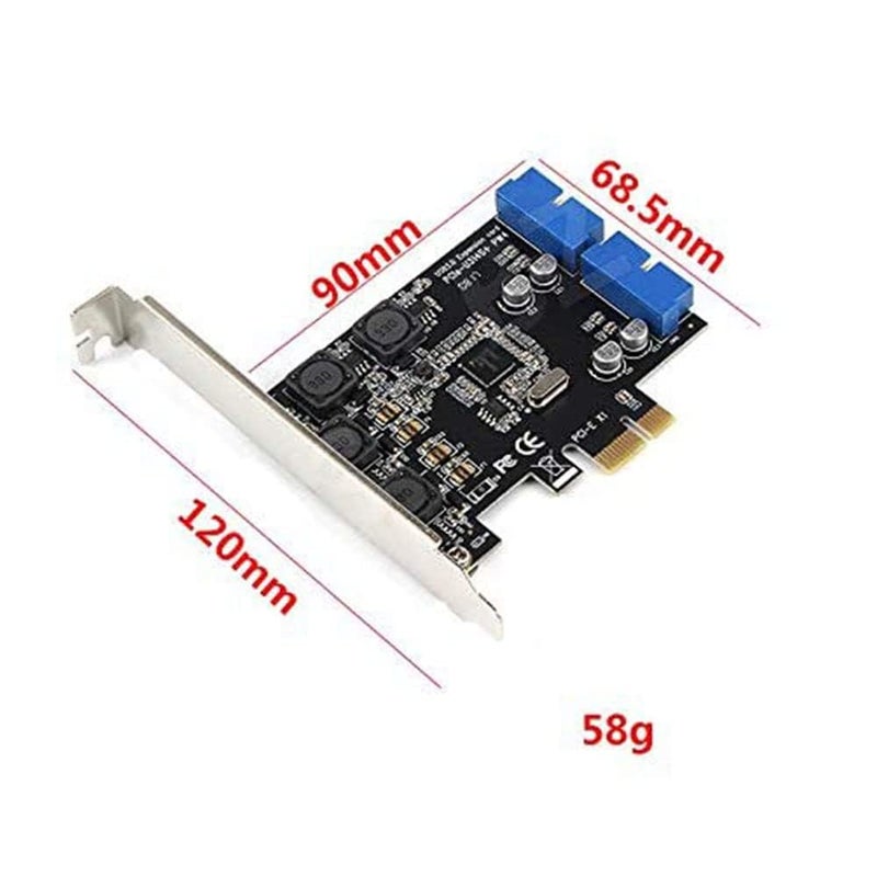 Mustpoint PCI-E X1 to 2 Ports 19 Pin USB 3.0 Header PCI Express to Dual 20 Pin USB 3.0 Card - Image 5